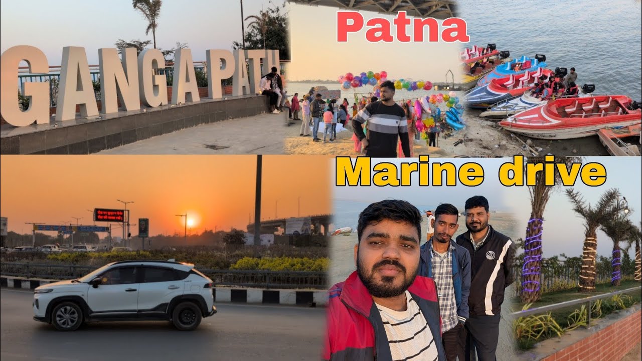 Marine drive Patna Bihar// Day-26// #explore #vlog #dailyvideo #fyp #marinedrive