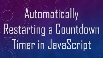 Automatically Restarting a Countdown Timer in JavaScript