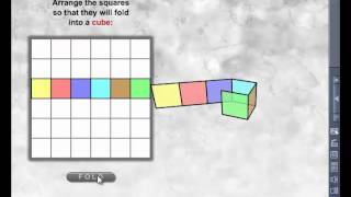 Arrange The Squares Simulation -Nets of a cube - AmazingEdu Software screenshot 5