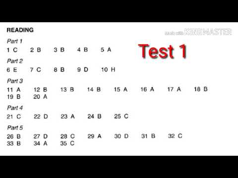 Đáp án sách PET 1 (Preliminary English Test 1)
