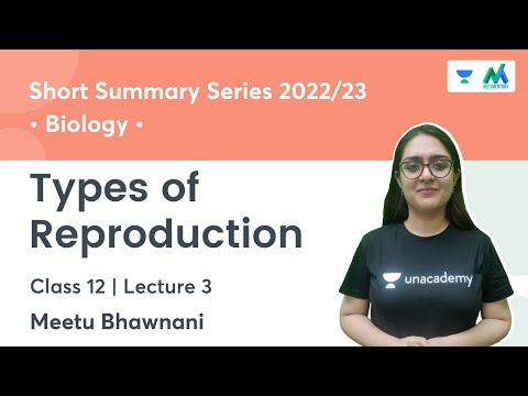 Types of Reproduction | Lecture 3 | Class 12 | Biology | NEET 2022/23 | Meetu Bhawnani