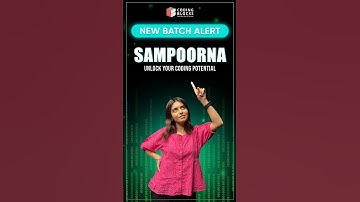 Good News for Freshers | Sampoorna Batch Alert | Coding Blocks! #code #codingblocks