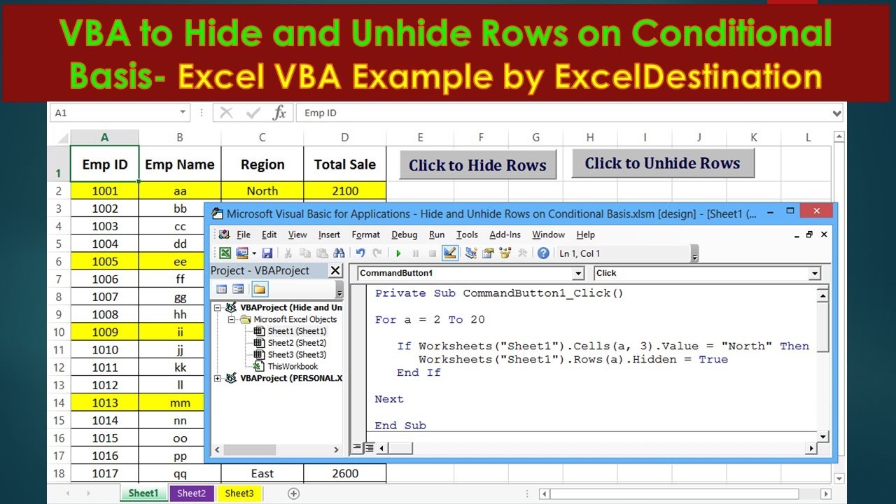 vba-to-hide-and-unhide-rows-on-conditional-basis-excel-vba-example-by-exceldestination-youtube