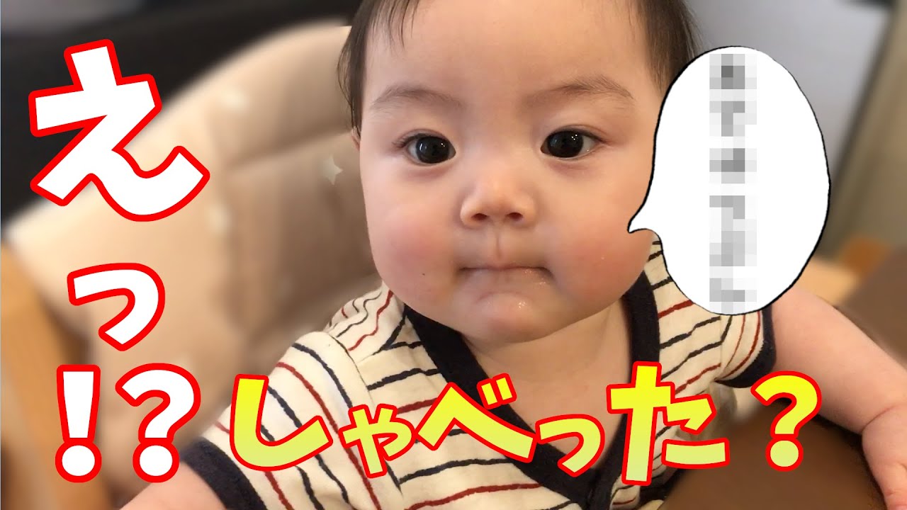 ついに 話し始めの瞬間をとらえた 生後８ヶ月赤ちゃんが普段と違う言葉をしゃべる Youtube