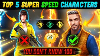 Top 5 ( Super⚡️ Speed ) Characters Skills In Free Fire screenshot 3