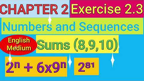 English Medium Std 10 Ex 2.3 Sums(8,9,10)