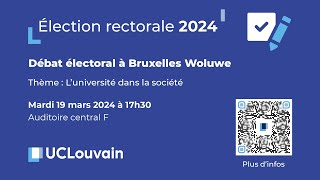 Election rectorale 2024 : débat sur l'université dans la société
