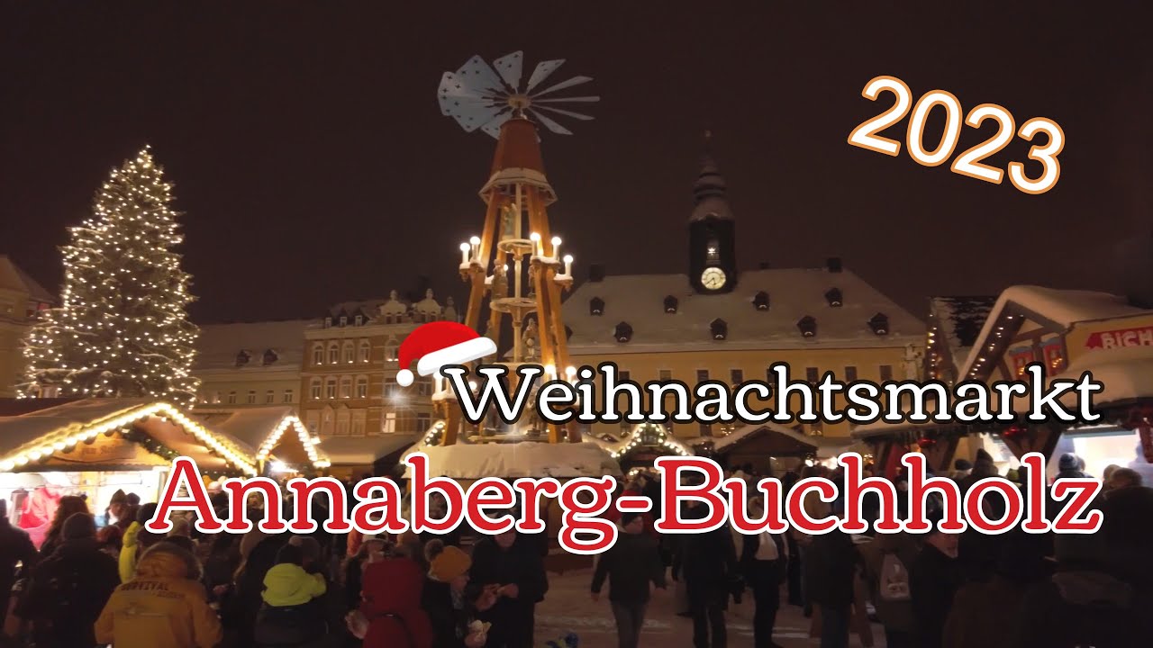 Weihnachtsmarkt Annaberg 2023 - verschneit und wunderschön🎄