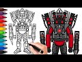 How to draw new titan speakerman upgraded  skibidi toilet multiverse  easy step by step drawing