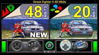 [New Update] Street Fighter II 48 Mbits (Sega Genesis vs SNES) Real Hardware Comparison