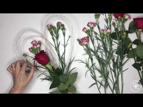 Video: Come Realizzare Un Mazzo Di Rose A Forma Di Cuore