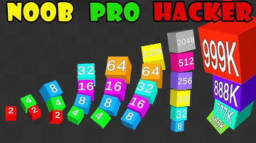 NOOB vs PRO vs HACKER - Cube Arena 2048 !! Gameplay Walkthrough (Android,iOS)