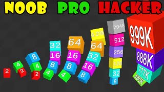 NOOB vs PRO vs HACKER - Cube Arena 2048 !! Gameplay Walkthrough (Android,iOS)