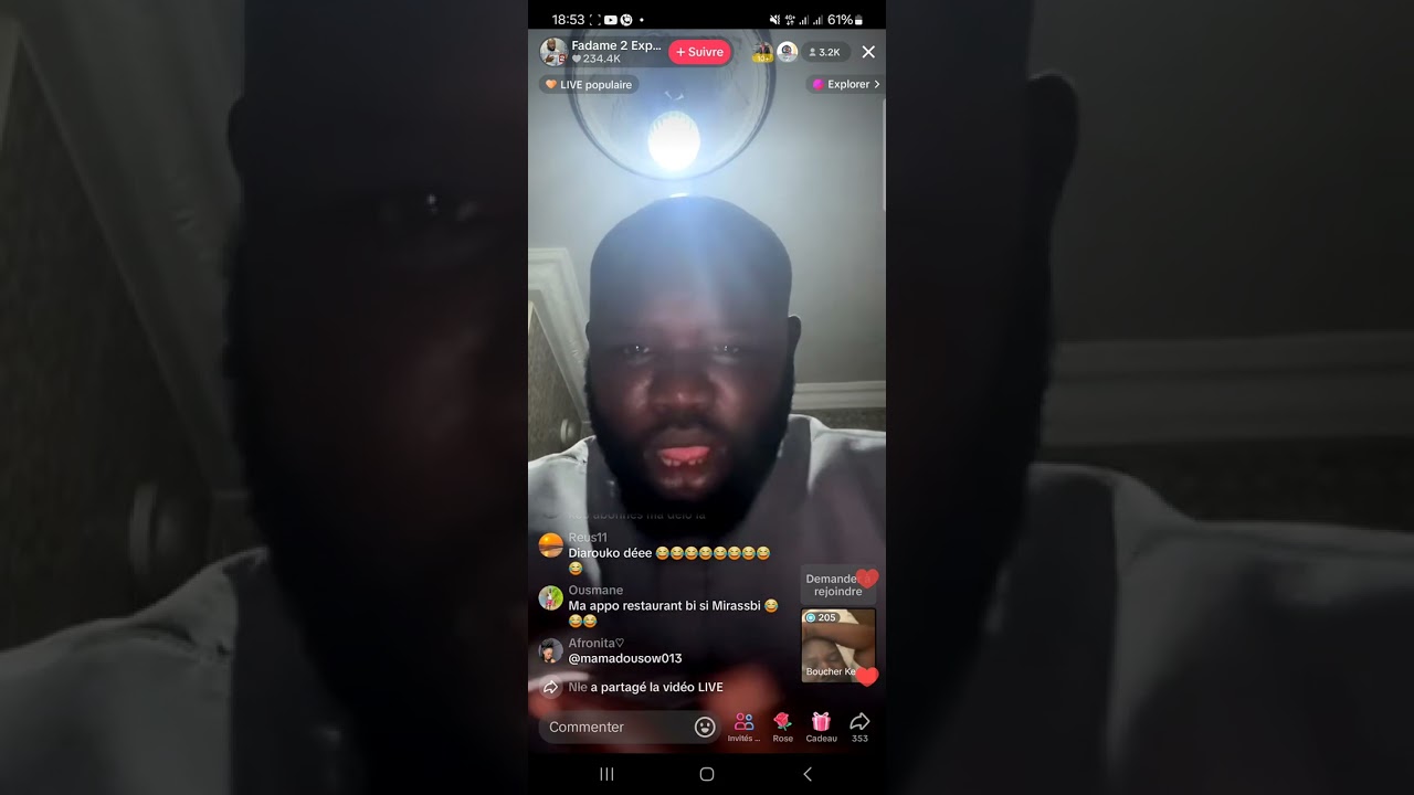 Live Tiktok Fadam 2..combat Boucher Ketchup Reug Reug à mourir de rire 😭😂🤣