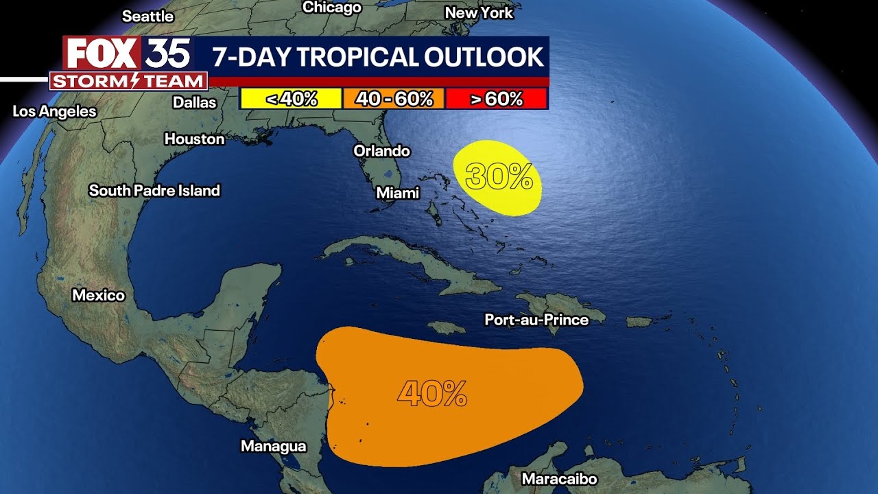 NHC tropical outlook 2 possible disturbances being watched in