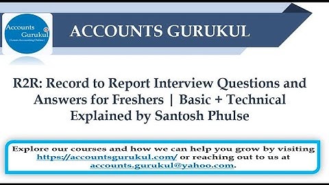 R2R: Interview Questions and Answers for Freshers | Basic + Technical Explained by Santosh Phulse