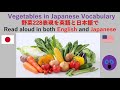 228 Vegetables in Japanese Vocabulary / 288の野菜の名前を英語で （日本語音声付：日本語→アメリカ英語→日本語→イギリス英語）【聞き流し】