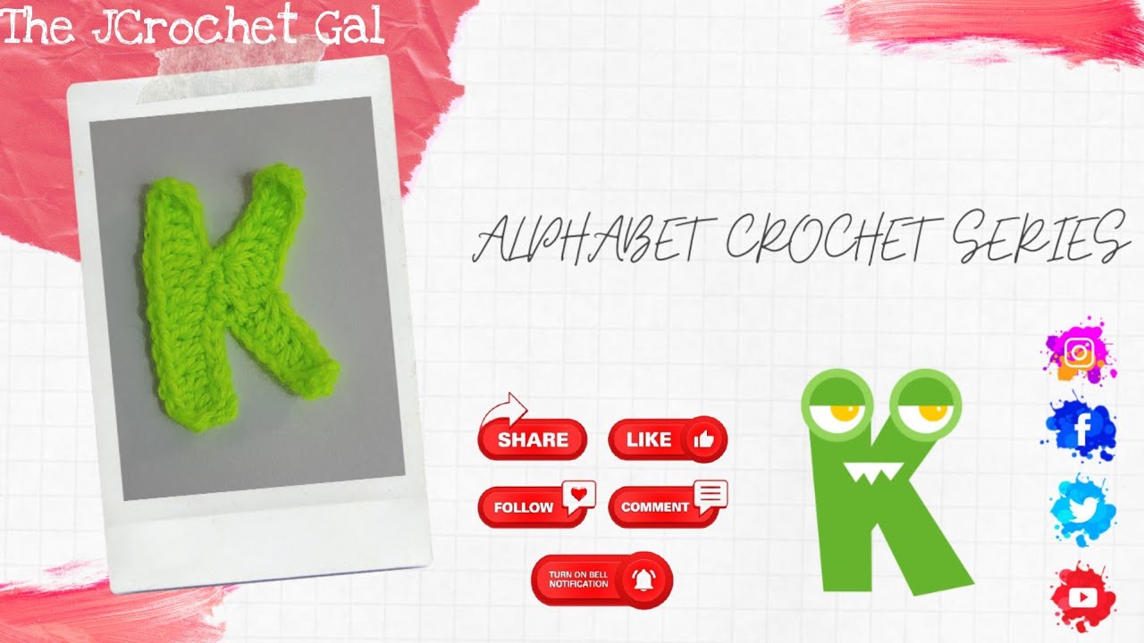 Alphabet K Crochet | Alphabet Crochet Series | Crochet ideas | Alphabet k