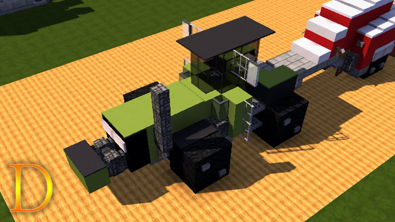 MINECRAFT POJAZDY - Jak zbudować ciągnik - John Deere czy 