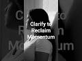 Stuck? You're just not clear on what comes next #goals #direction #personalgrowth