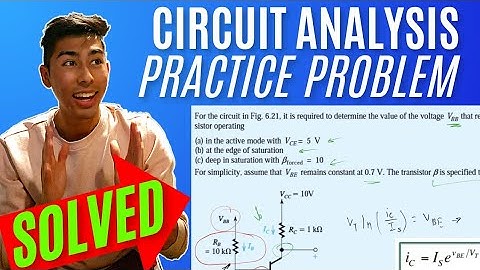 Electronics I (BJP): Example 6.3 For the circuit in Fig. 6.21, it is required to determine the v...