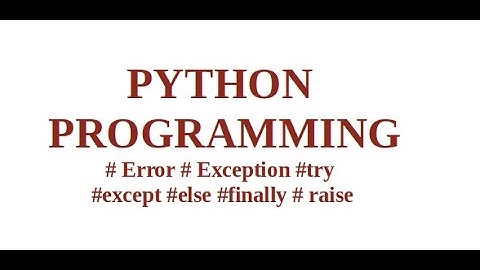 exception handling in python