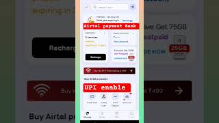 upi enable kaise kare|airtel payment Bank #apb #airtel #bank #phonepe #googlepay #cashback #phonk screenshot 5