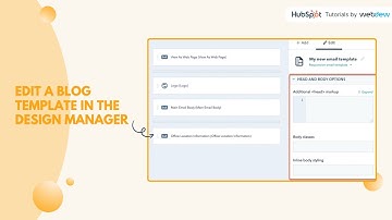 How to edit a blog template in the design manager in HubSpot