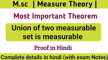 Union of two measurable set is measurable proof in msc | intersection of two measurable set proof