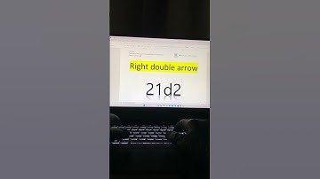 Right double arrow #unicode #frovenix @YouTube