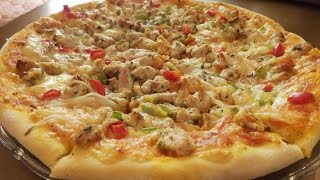 delicieuse pizza au poulet    طريقة بيتزا الدجاج والجبن سهلة و لذيذة