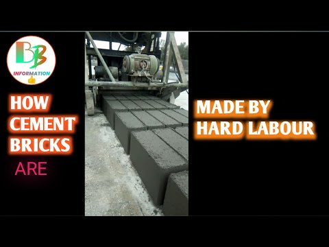 CEMENT Bricks making // By Hardworking labours // B.B.Information..