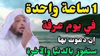 ساعة واحده فقط لا تتركها يوم عرفة ان دعوت فيها ستفوز بالدنيا والآخرة هنيئا لمن بصوت الشيخ سعد العتيق