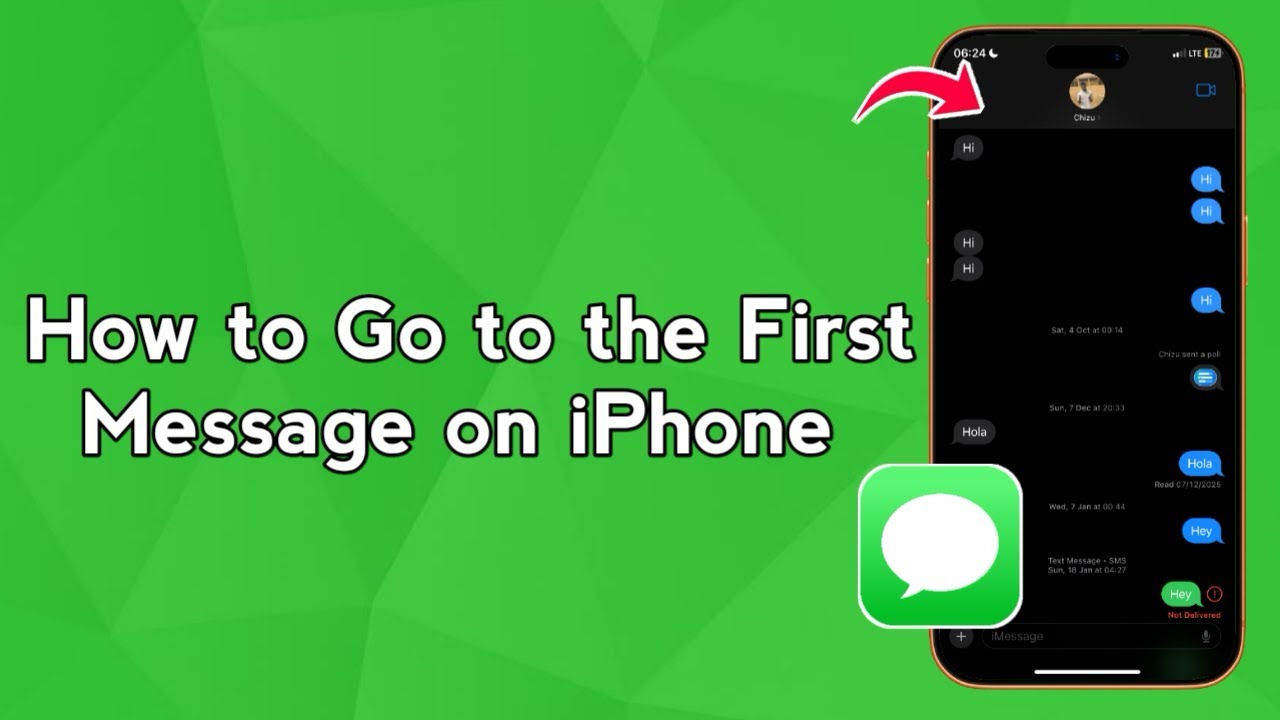 How to Go to the First Message on iPhone (iMessage) - YouTube