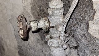 Repair main water valve that won't shut off