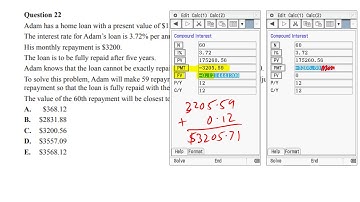 Calculating the last payment using Casio Classpad