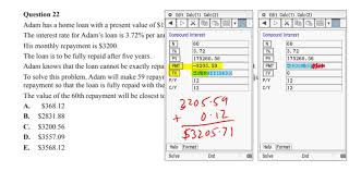 Calculating the last payment using Casio Classpad
