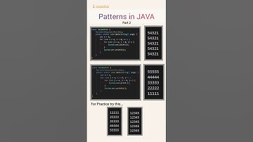 Patterns in JAVA Part 2           #java #javawithvk #ai #fyp #code #coding #programming #learning