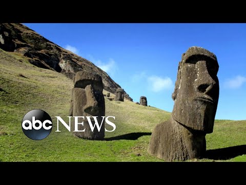 Video: Popis a fotografie kamenných soch Moai - Chile: Velikonoční ostrov