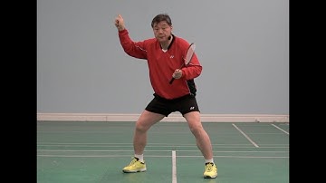 Badminton Forehand Clear Step Type 2 (Side Jump Steps).