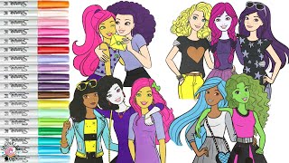 Barbie And Friends Makeover As Teen Titans Go Coloring Compilation Starfire Blackfire Raven Beast