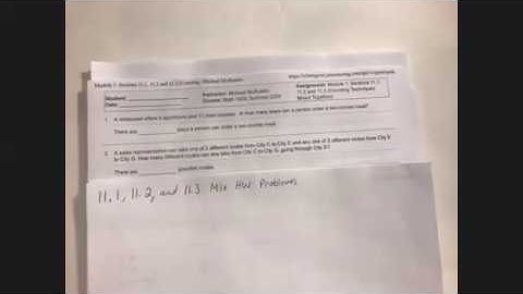 Math 1029 11.1, 11.2, & 11.3 Mix HW