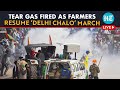 Live  farmers delhi chalo march cops fire tear gas at haryanapunjab border amid tensions