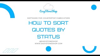 How to sort quotes by status with Easy Stone Shop screenshot 4