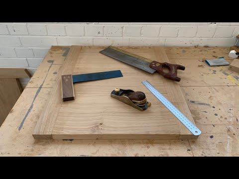 Oak countertop breadboard ends de-clamped.