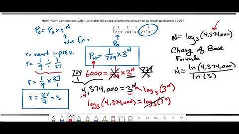 Logarithm Example – Geometric Sequence