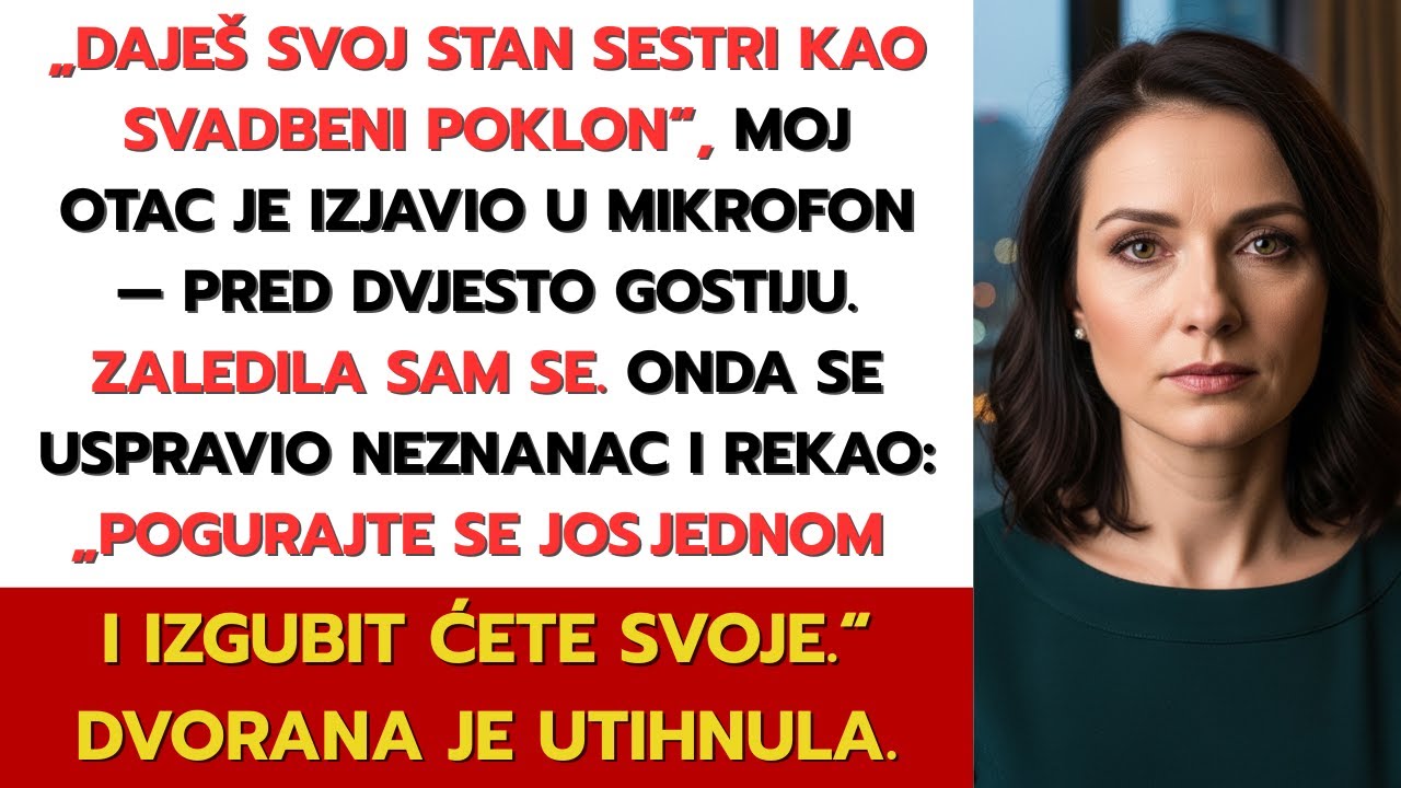 Moja porodica me prisilila da poklonim svoj stan svojoj sestri. I onda ih je neznanac izložio uživo…