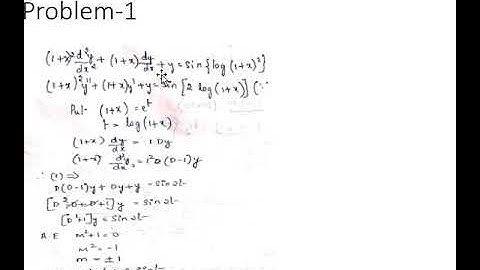 MODULE-2 DIFFERENTIAL EQUATIONS -Class2(18MAT21 )