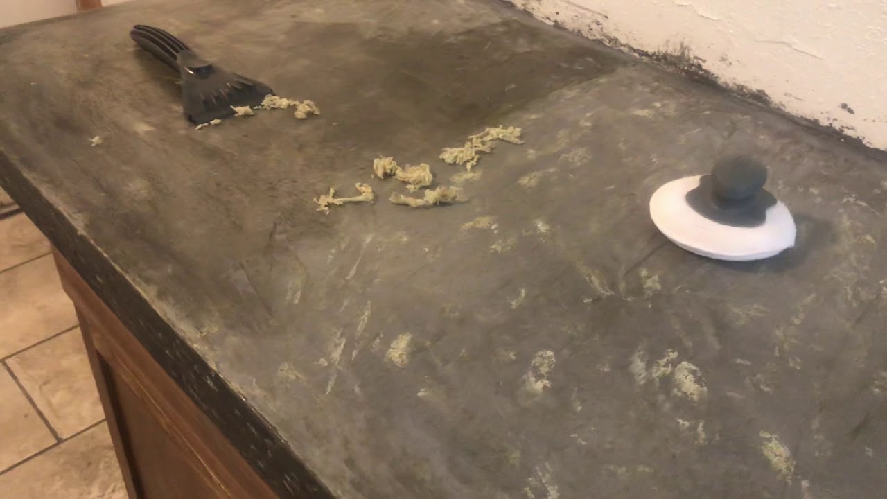 Concrete Countertops Sealing With Bees Wax Video 6 Youtube