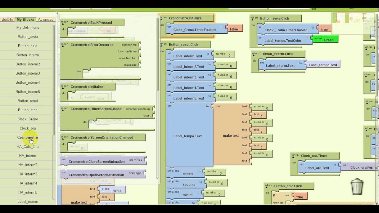 App Inventor Come Creare un Cronometro tutorial